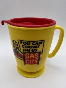 Vtg Gas City Plastic Gas Station Coffee Cup Whirley Industries USA Advertising - Picture 1 of 12