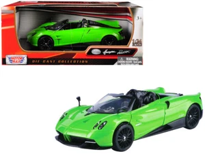 1/24 MOTORMAX Pagani Huayra Roadster with Black Wheels Diecast Model Green 79354 - Picture 1 of 2