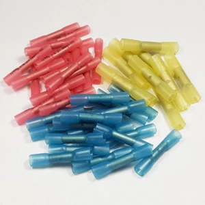 50 x Heatshrink Butt Connectors Mixed Terminals Heat Shrink Electrical Terminal - Picture 1 of 4