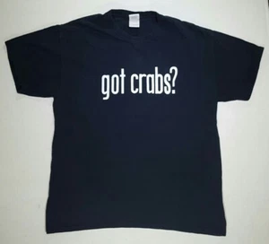 VTG Got Crabs? We Do! Pensacola Beach Florida Mens L Black T-shirt - Picture 1 of 11