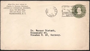 U368? UNITED STATES US postal stationery 1c , used , posted in 1929 - Picture 1 of 2