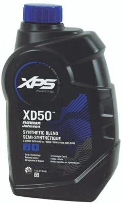 Johnson Evinrude 0779717 XD50 2-Cycle Outboard Oil XPS 1 Quart Synthetic Blend Foto 1 de 3