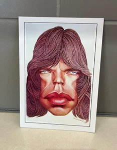 Postal caricatura Mick Jagger Les Grandes Gueules (The Big Mouths) Francia - Imagen 1 de 2