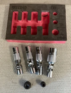 Matco Tool 4pc 3/8" Drive Univ Joint Spring Loaded Spark Plug Socket SBUS4SP - Bild 1 von 2