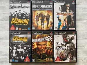 SONY PS2 The Getaway & Mercenaries 1 2 & Urban Reign & Beat Down set from Japan - Picture 1 of 14