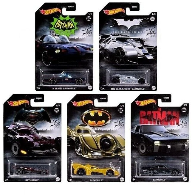 MATTEL x5 Hot Wheels DC Batman Die-cast Cars Vehicles Exclusive 1:64 Scale Full Set