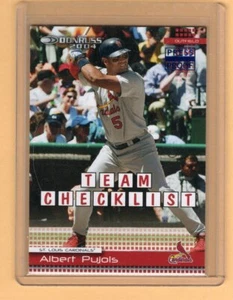 2004 Donruss Press Proof Team Checkliste Albert Pujois # 398 Cardinals - Bild 1 von 1