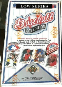 1991 U D MLB LOW SERIES HEROES WAX BOX POS. RYAN AUTO MJ SP1 READ H - Picture 1 of 3