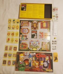 Simpsons Clue 1st Edition 2000 Parker Brothers Complete Board Game Pewter Pieces
