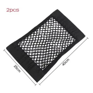 15.7x9.8" Trunk Cargo Seat Mesh Storage Elastic String Net Organizer Pouch Bag - Picture 1 of 13
