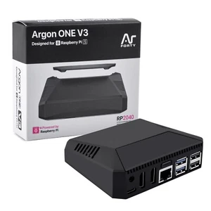 Argon ONE V3 Case for Raspberry Pi 5 with 30mm PWM Fan - Picture 1 of 10
