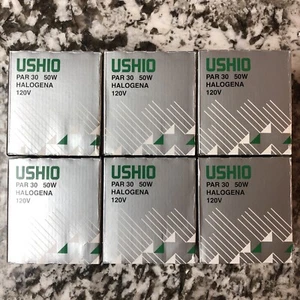6x USHIO PAR 30 50W 120V Flood Light Bulbs 10011507 FL40 6-Pack - Picture 1 of 15
