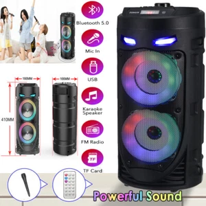3000W Bluetooth Speaker Portable Dual Sub Woofer Heavy Bass Party DJ System Mic - Picture 1 of 10