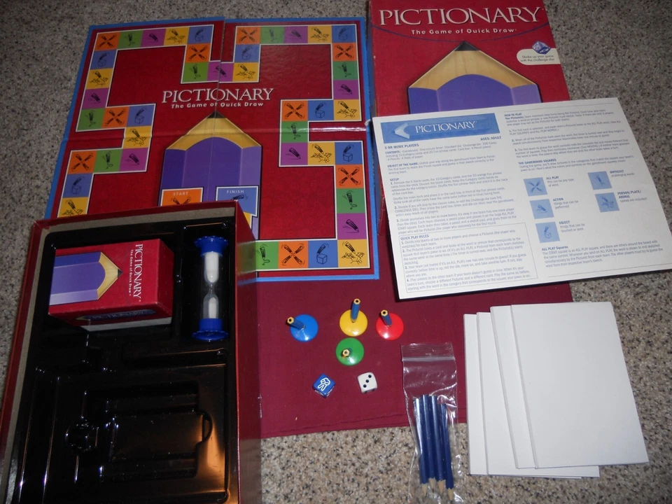 Pictionary The Game of Quick Draw  Parker Brothers  2007  #04531 Complete - Image 1 of 1