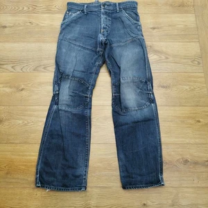 G Star 5620 Heritage Loose Jeans Mens W34 L32 Blue Denim Relaxed Biker Cinch - Picture 1 of 12