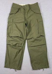 Pantaloni cargo esercito americano anni 70 M-65 DSA100-73-C-0068 M cotone verde militare Vietnam - Foto 1 di 19