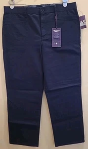Gloria Vanderbilt Blue Size 18 Avg. Comfort Fit Trousers Comfort Waist Straight - Picture 1 of 8