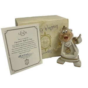 Reloj Lenox Disney "Cogsworth, Right on Time" La Bella y la Bestia con caja y certificado de autenticidad - Imagen 1 de 17