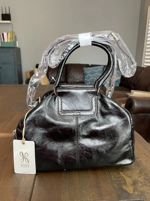 HOBO Sheila Drop Handle Satchel In Polished Leather - Black - NWT Retails $278 - Image 1 of 4
