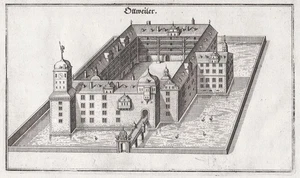 Ottweiler Castle LK Neunkirchen Saarland Copper Engraving Merian 1650 - Picture 1 of 1
