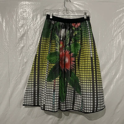 Clover Canyon Multicolor Floral Laser Cut Skirt Size XS - Image 1 of 4