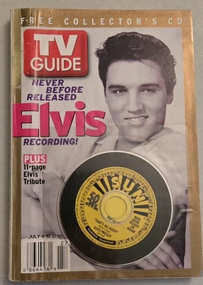 Vintage TV Guide - July 4-10 2004 Elvis Cover  & CD That’s All Right - READ - Image 1 of 3