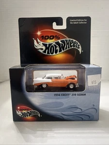 100% Hot Wheels 1956 Chevy 210 Sedan Orange & White Die-Cast 2000 Mattel - Picture 1 of 7