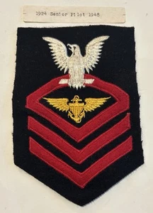 vintage WWI WW2 USN Senior Aviation Pilot GOLD WINGS Chief Petty 1924 - Picture 1 of 2