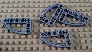 LEGO Lot of 4 Metal Blue 3x5 L Shaped Ellipse Thin Technic Liftarm Pieces - Picture 1 of 1