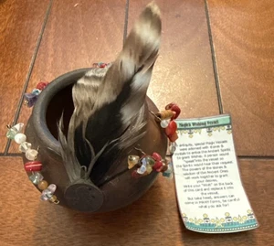 Handgefertigtes indianisches magisches Wunschgefäß Keramik - Bild 1 von 5