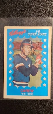 1982 Kellogg's 3-D Super Stars #51 - Rod Carew (HOF) - California Angels - Imagem 1 de 2