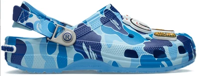 Sandalias Crocs Classic Zueco X A Bathing Ape ABC 'azul camuflaje' 209627-4 TB Foto 1 de 4
