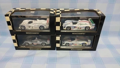MINICHAMPS 1/43 Audi R8 24h Le Mans 12h Sebring 2003 Audi Racing Minicar Rara - Immagine 1 di 4