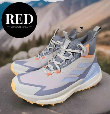 Adidas Terrex Free Hiker 2 GORE-TEX Hiking Shoe Silver Dawn/Blu - Women's Size 8 - Image 1 of 4