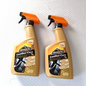 2-Pk Armor All AUTO LEATHER CARE BEESWAX Clean Condition  16 oz Trigger Spray - Picture 1 of 3