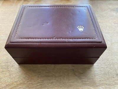 CAJA RELOJ ROLEX SUIZO VINTAGE 53.00.08 PRESENTACIÓN CUERO BORGOÑA Foto 1 de 4