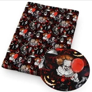 Halloween Polyester Cotton blend fabric 20"x55" 1145412 Horror Scary Monster - Picture 1 of 1