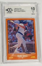 1988 Score Traded Mark Grace #80T BCCG 10 Mint Chicago Cubs