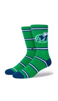 NWT Stance Dallas Mavericks NBA Hardwood Classics Crew Socks Large Men 9-13 - Image 1 of 4