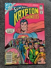 KRYPTON CHRONICLES # 1 (DC Comics 1981) Superman Revealed Roots.