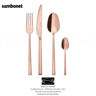 Sambonet - Rock Pvd Rame / Copper Lucido - Posate 48 pezzi per 12 persone - Immagine 1 di 4