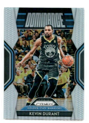 Kevin Durant 2018-19 Panini Prizm Dominance Insert #9 SILVER PRIZM Parallel - Image 1 of 2