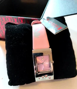 Playboy Pink Bunny Watch Leather Band Stainless Steel New In Original Box  - Picture 1 of 8