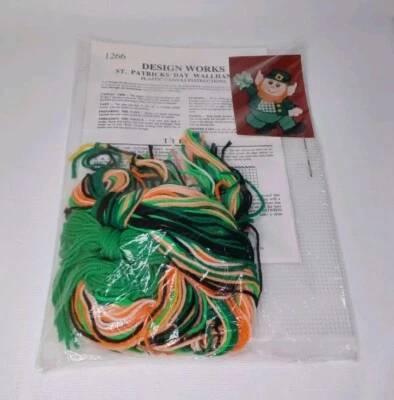 Design Works St. Patrick's Day Leprechaun Wall Hanging Plastic Canvas Craft Kit - Image 1 of 4