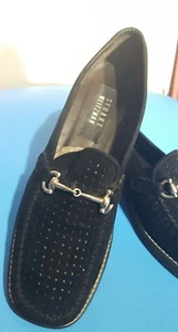 Stuart Weitzman Women's 5M Black Suede Loafers - Picture 1 of 9