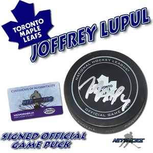 JOFFREY LUPUL SIGNED TORONTO MAPLE LEAFS OFFICIAL GAME PUCK - w/COA HOLOGRAM #2 - Picture 1 of 1