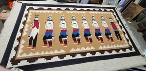 Minnie Woody Navajo Yei Bi Chai Rug - Picture 1 of 12