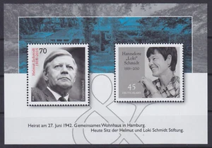 República Federal Bloque 83 100. Cumpleaños Von Hannelore „ Loki “Schmidt - Imagen 1 de 1