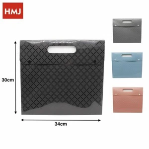 X 12 Pièces Chemises Format Porte Documents 30x34cm Avec Poignée Colorées Hmj - Afbeelding 1 van 1