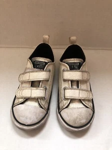 ✨ converse chuck taylor toddler girl size 9 easy-on white glitter, hook loop ✨ - Picture 1 of 8